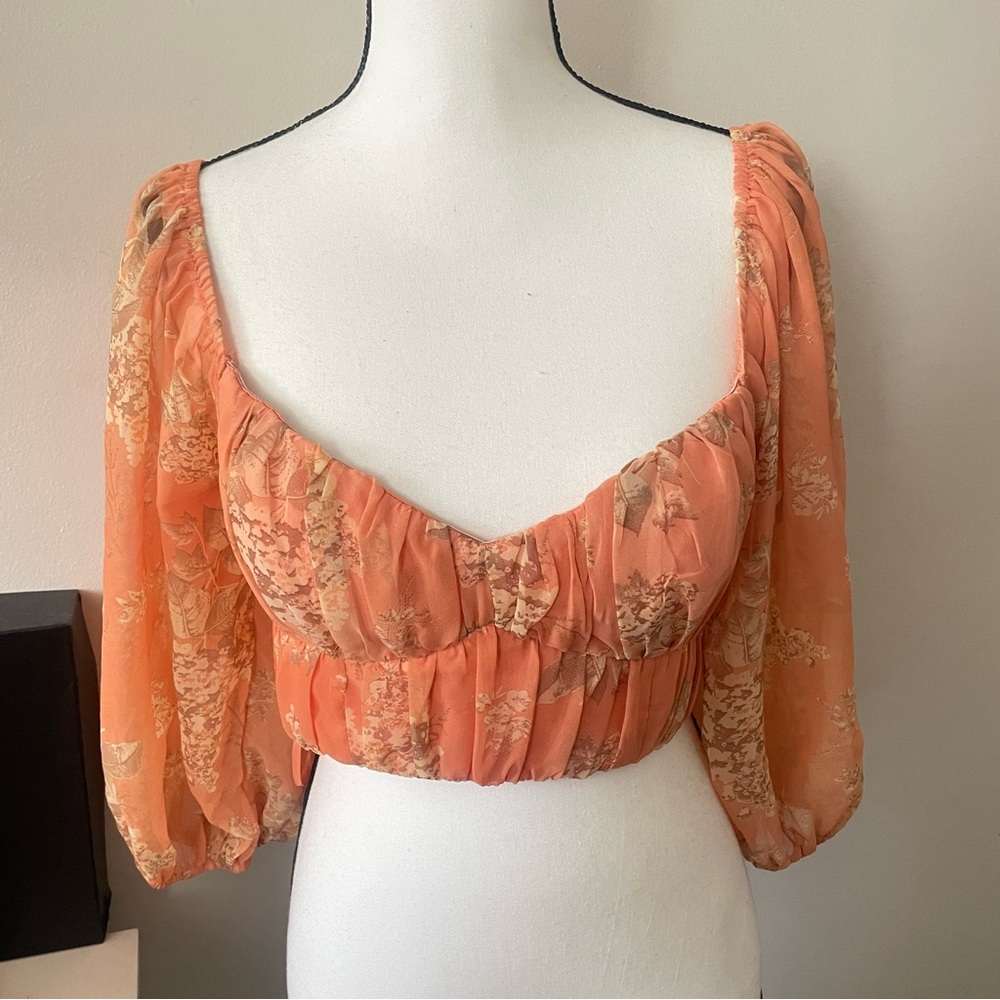 Beautiful Puff Sleeve Crop Top